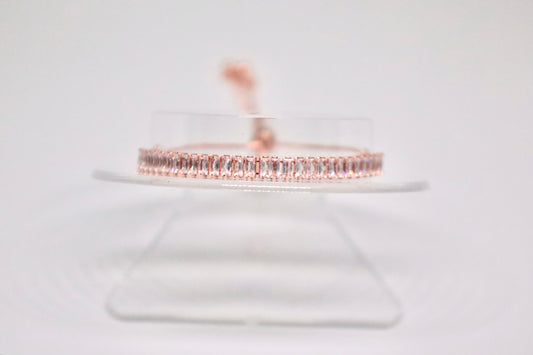 Rosé Tennis Bracelet Rectangle