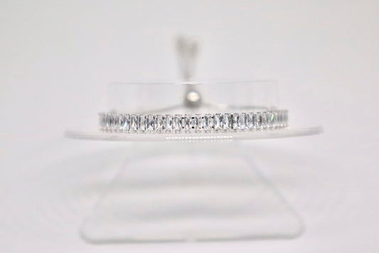 Silver Tennis Bracelet Rectangle